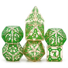 Huge Fluorite Castle Dice Set - 25mm